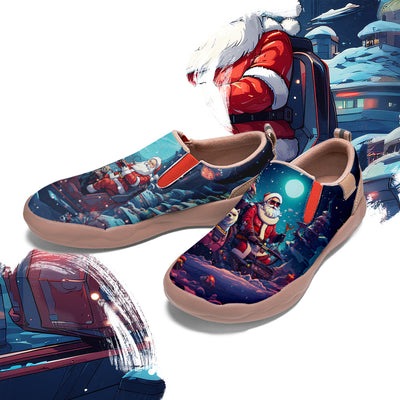 Cyberpunk Style Santa Claus Kids Slip On