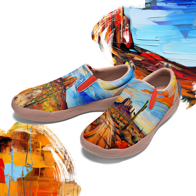 Oil Painting Phoenix City Slip On