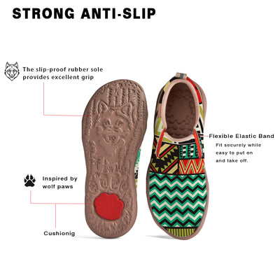 African Tribal Pattern Patchwork Slip On