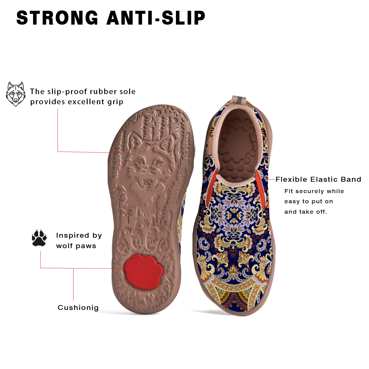 Persian Moroccan Boho Style Slip On