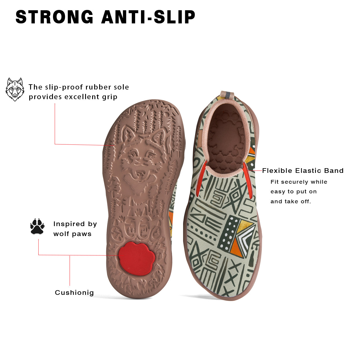 Vintage Texture Pattern Slip On