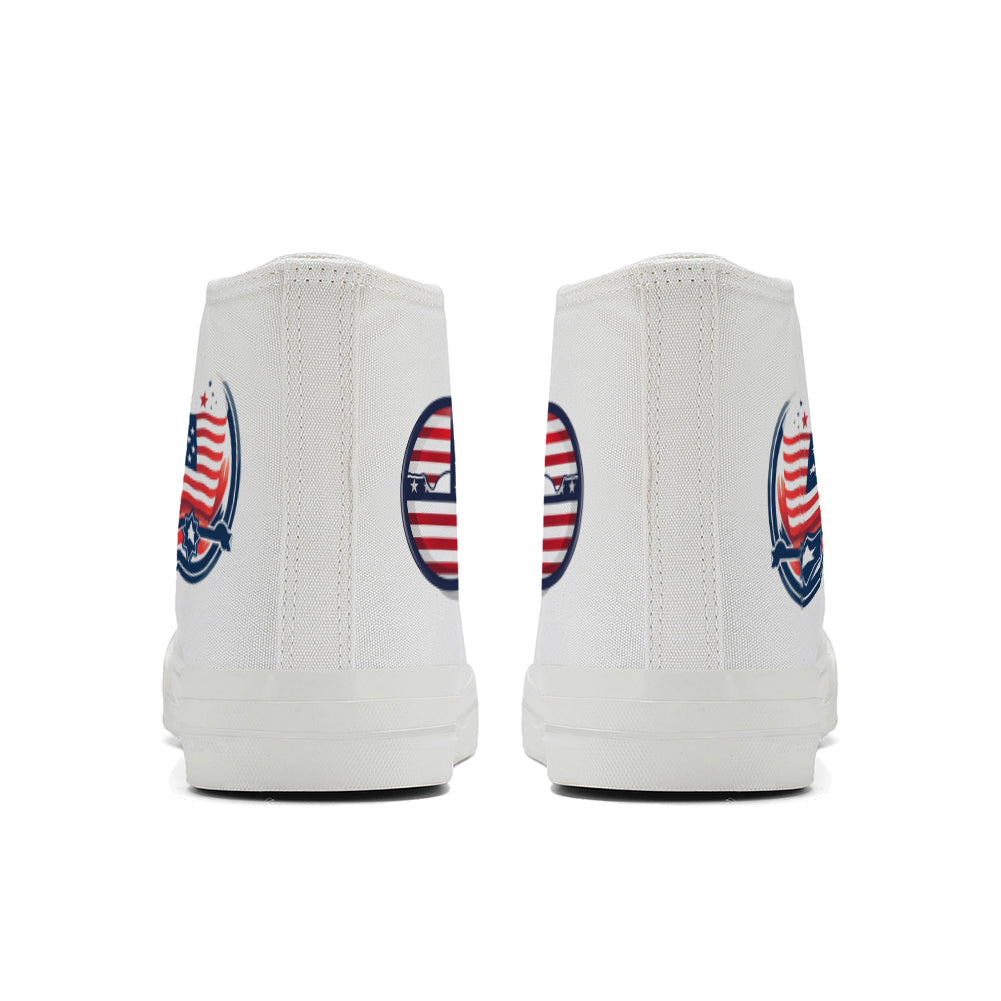 American Flag High Top Canvas Shoes