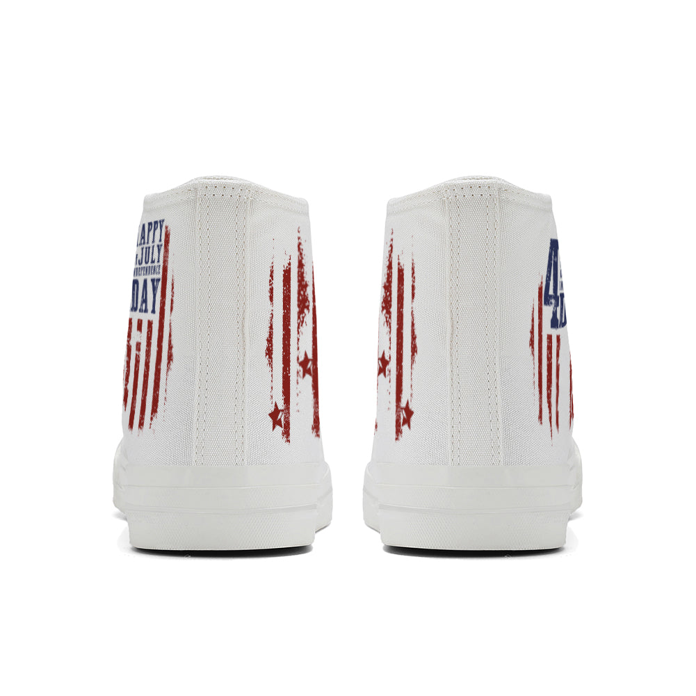 4th of July High Top Canvas Shoes