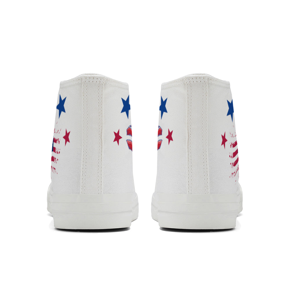 American Flag High Top Canvas Shoes