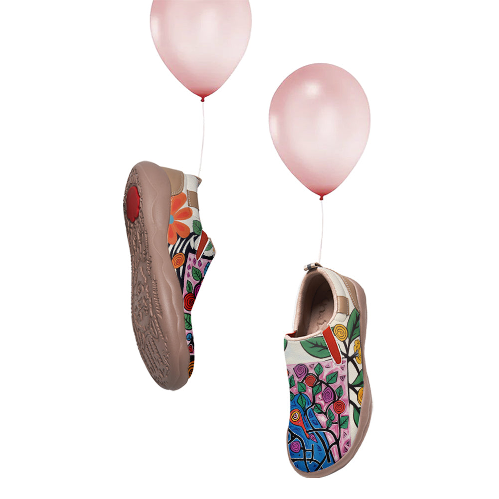 Abstract Flower Slip On