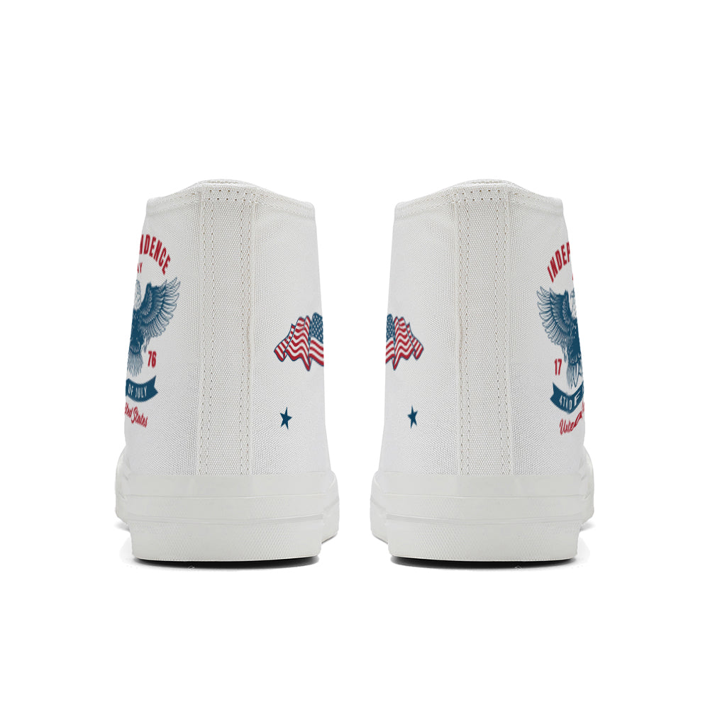 4th of July High Top Canvas Shoes