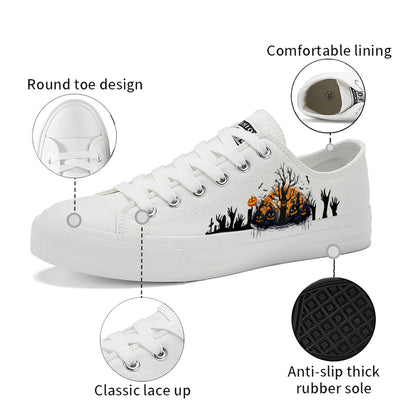 Halloween Pumpkin Low Top Canvas Shoes