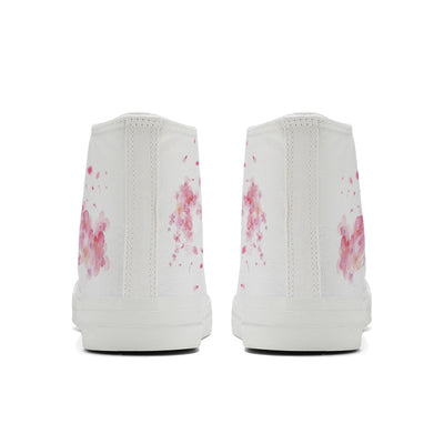 Cherry Blossoms High Top Canvas Shoes