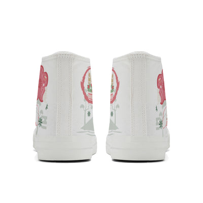 Cherry Blossoms High Top Canvas Shoes