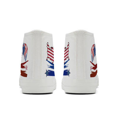 American Flag High Top Canvas Shoes