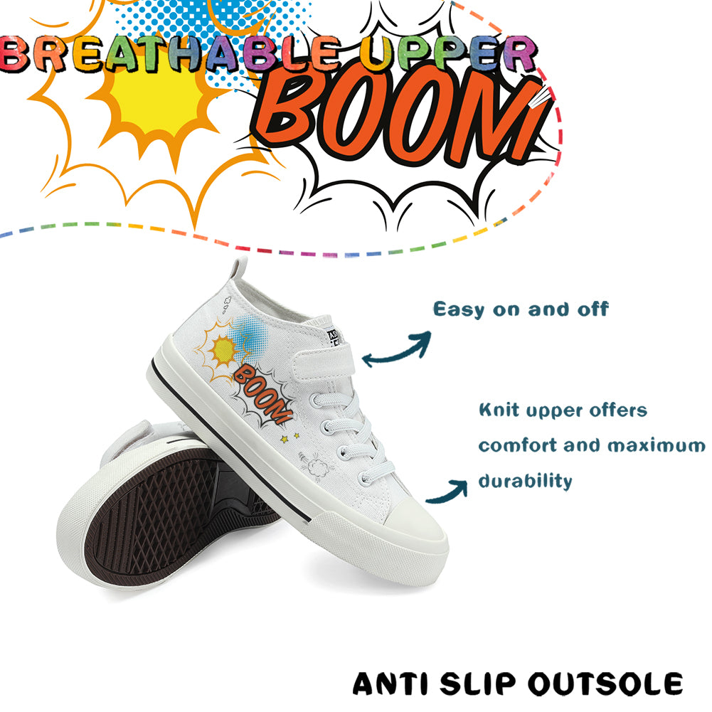 Pop Art Kids High Top Canvas Shoes