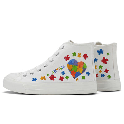 Autism High Top Canvas Shoes