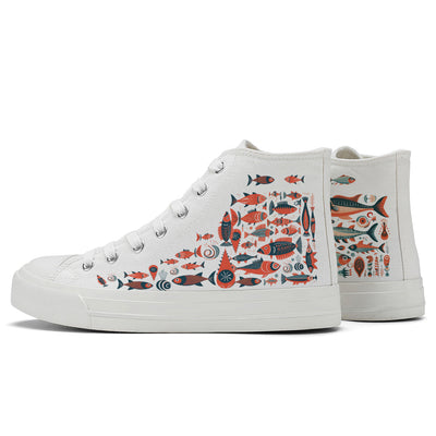 Fishs High Top Canvas Shoes