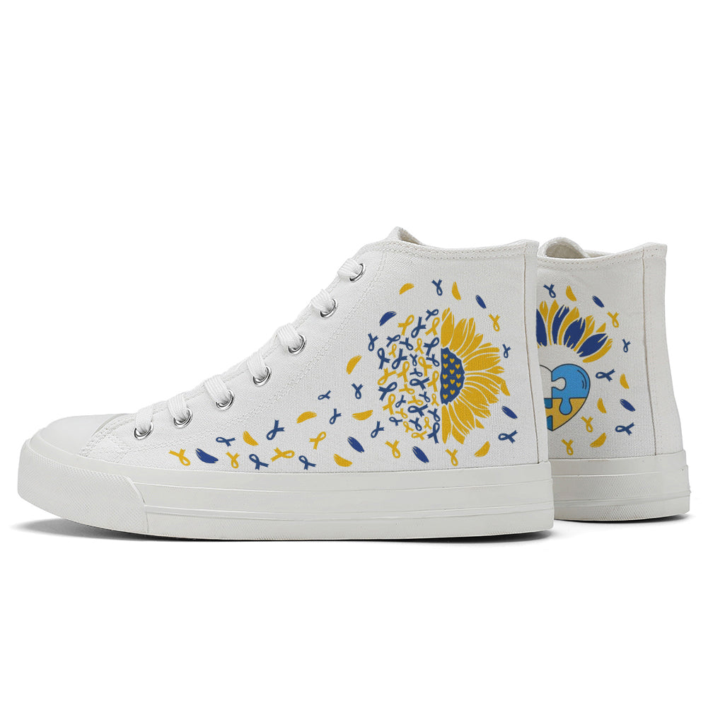 Fight Down Syndrome High Top Canvas Shoes