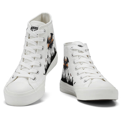 Halloween Bat High Top Canvas Shoes