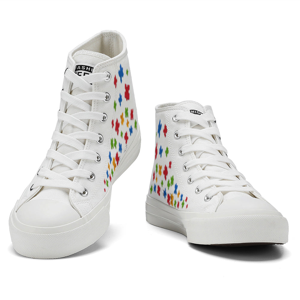 Autism High Top Canvas Shoes