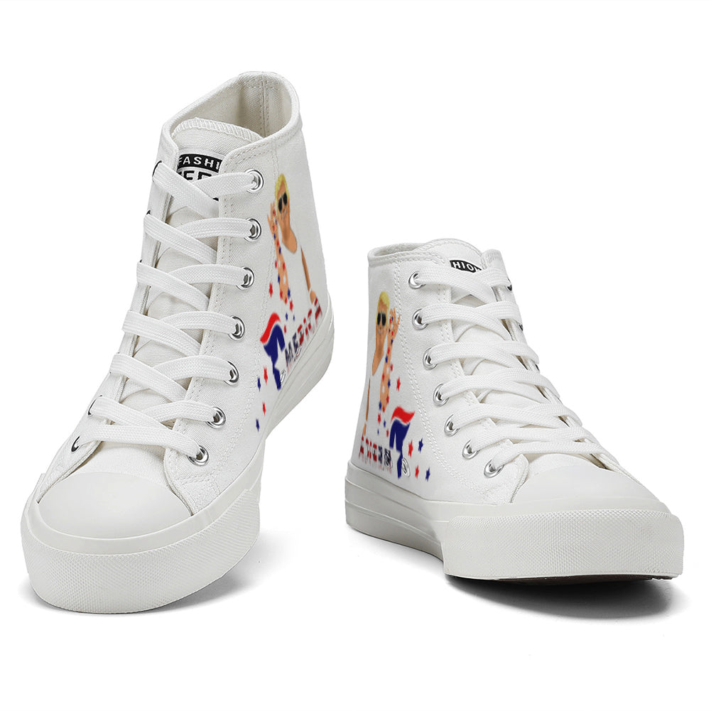 I Oppose/Support High Top Canvas Shoes