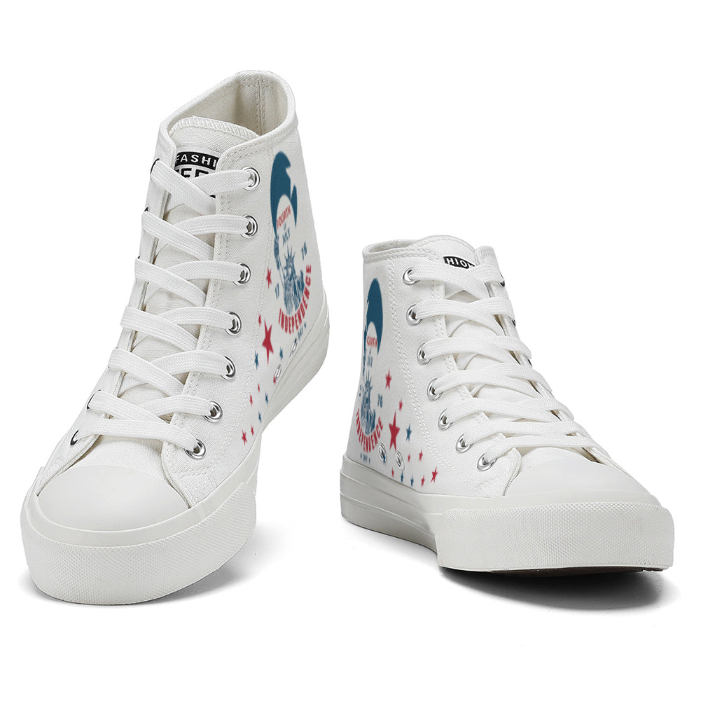 4th of July High Top Canvas Shoes