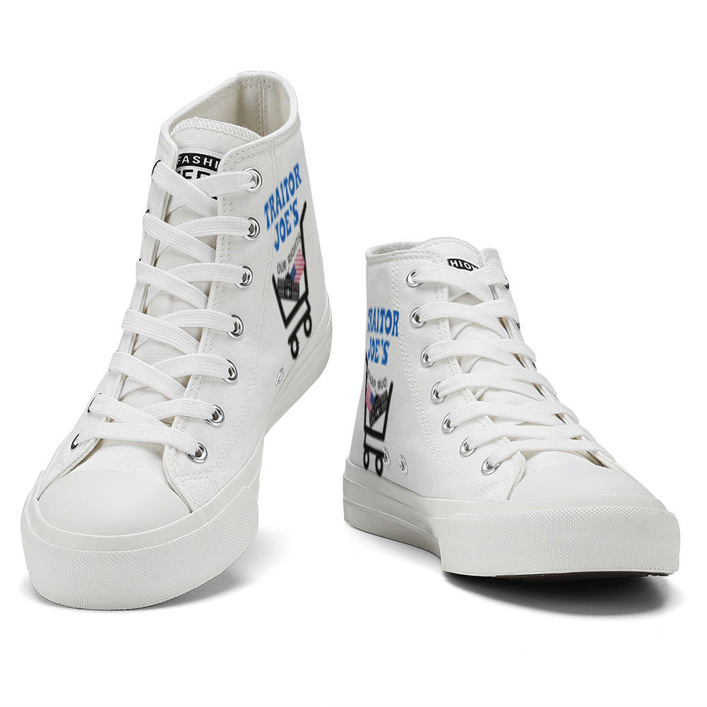 I Support Biden High Top Canvas Shoes