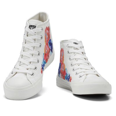 Japanese Style Floral Geisha High Top Canvas Shoes