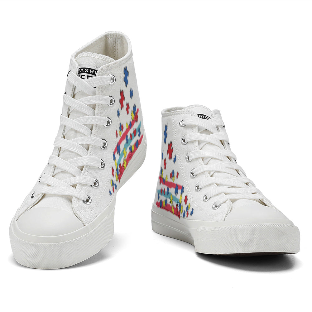 Autism High Top Canvas Shoes