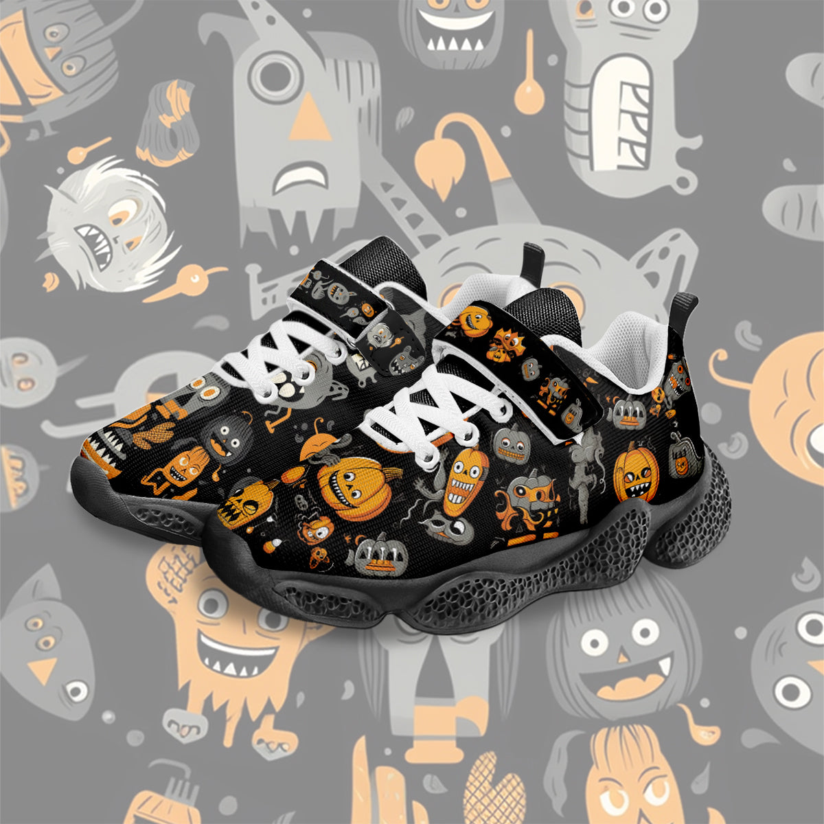 Halloween Pumpkin Kids Running Shoes