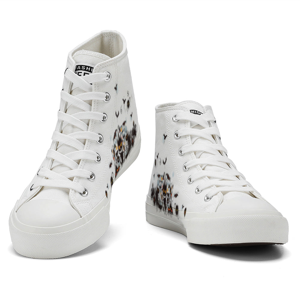 Halloween Basquiat High Top Canvas Shoes