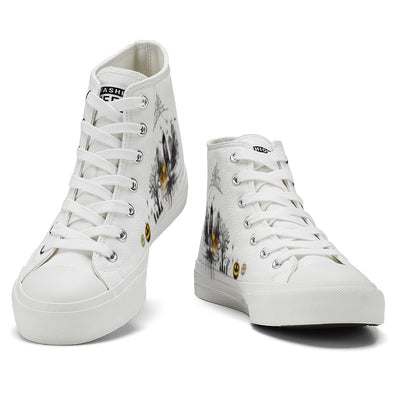 Halloween Skull High Top Canvas Shoes