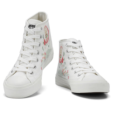 Cherry Blossoms High Top Canvas Shoes