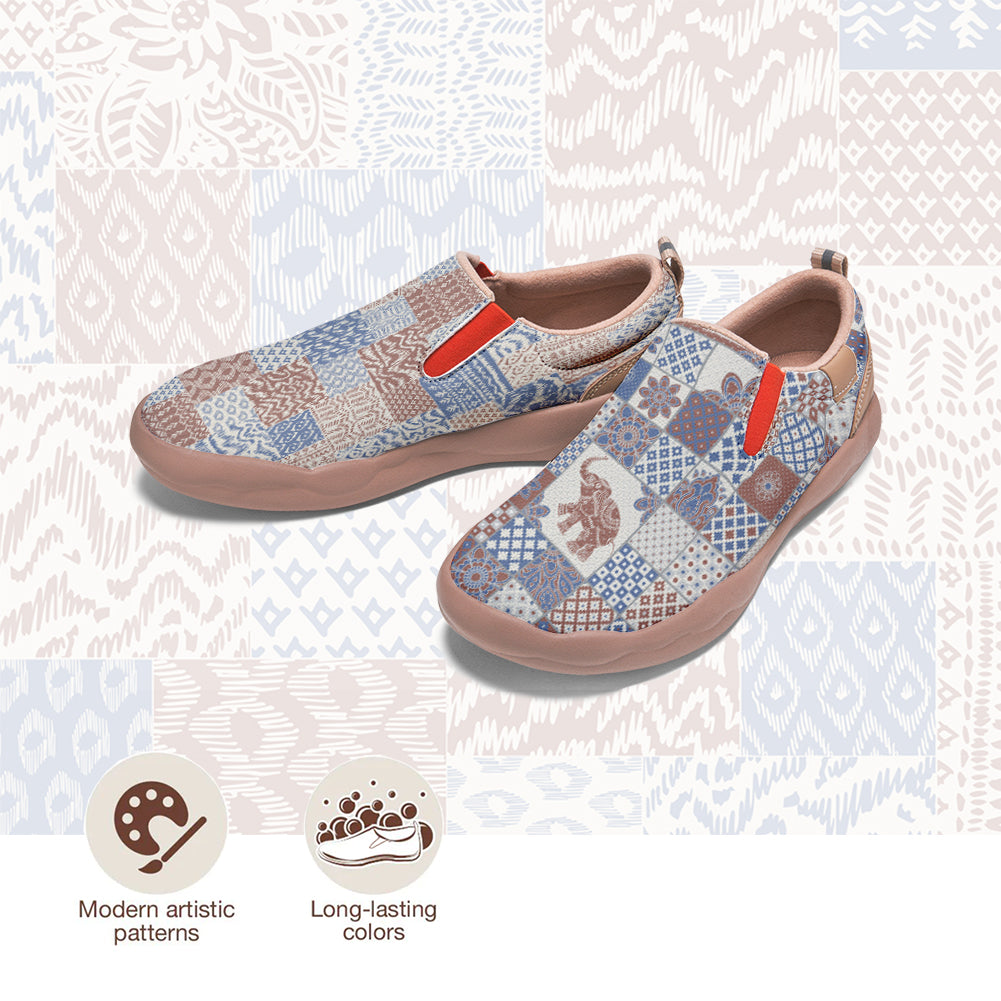 Patchwork Elephant Slip On