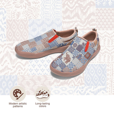 Patchwork Elephant Slip On