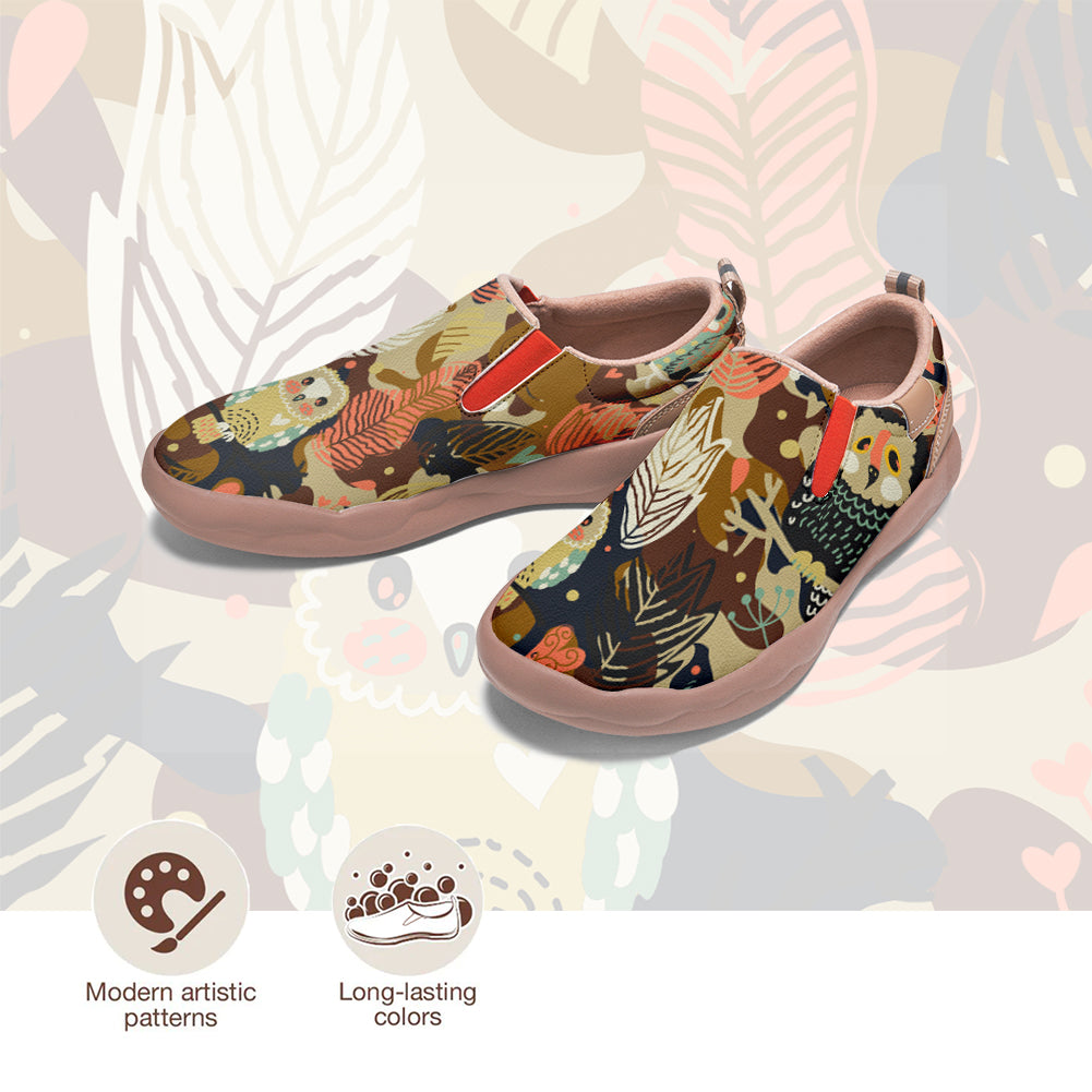 Brown Camouflage Owl Slip On