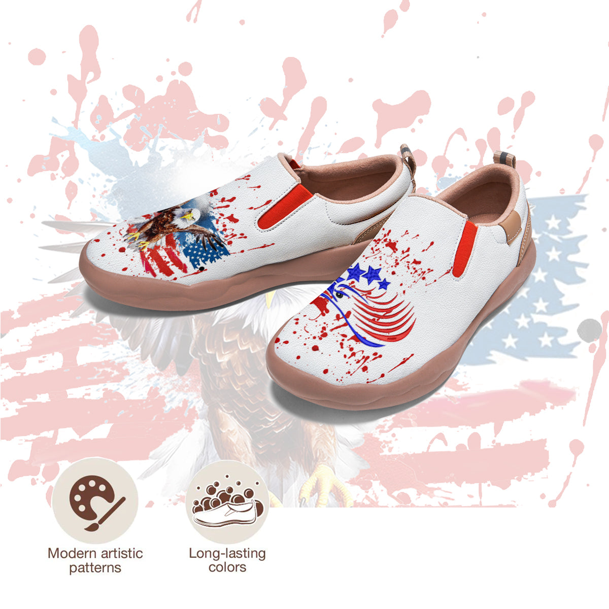 American Flag Eagle Slip On