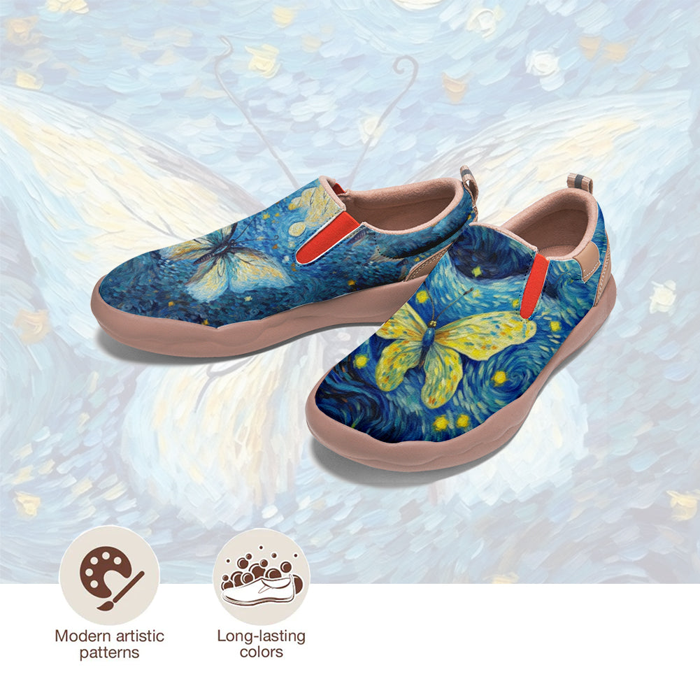 Starry Night Butterfly Slip On