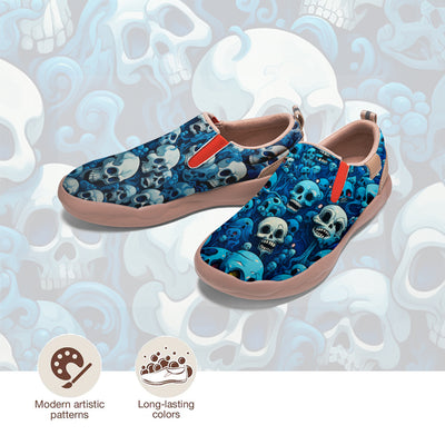 Blue Skull Slip On