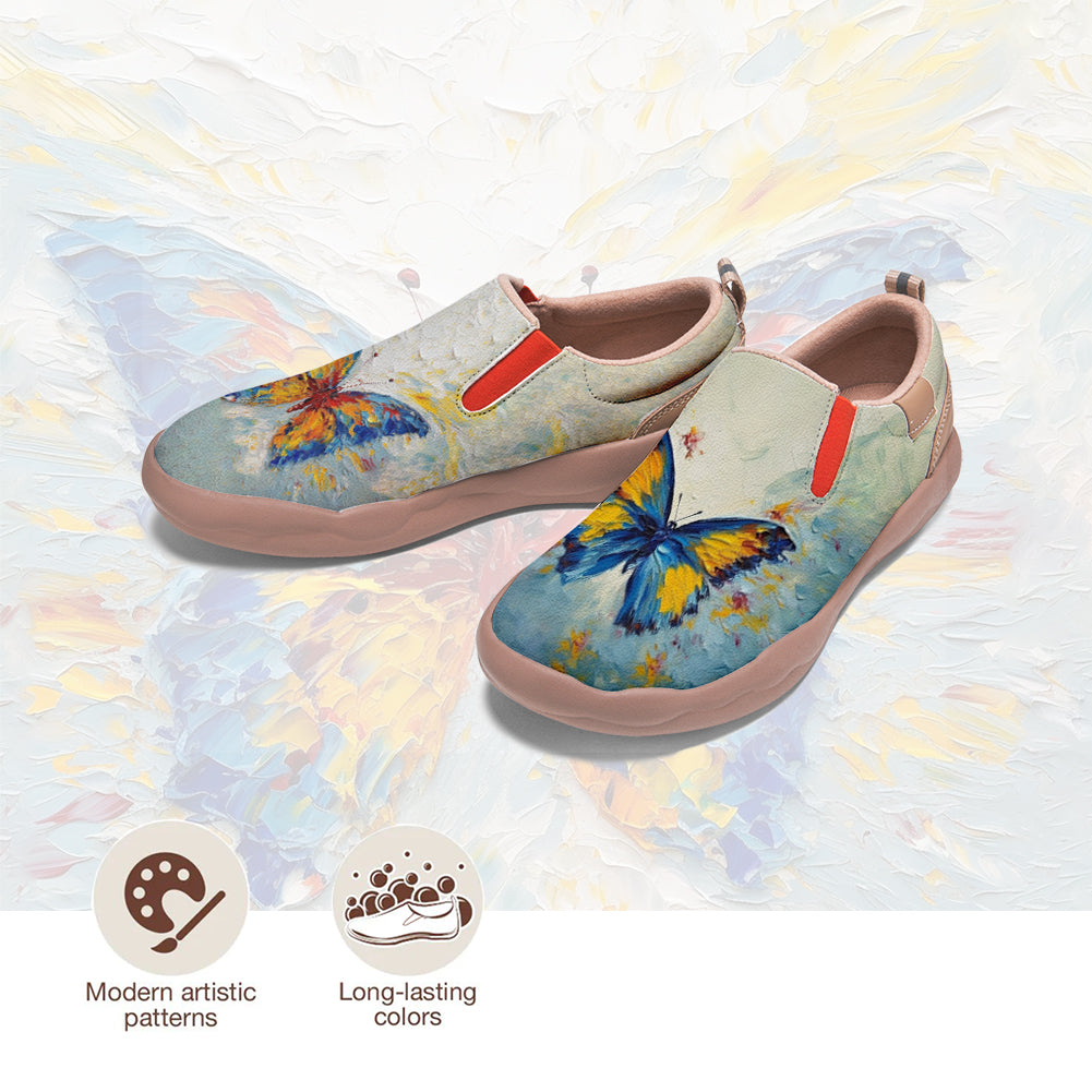 Oil Painting Butterfly Slip On