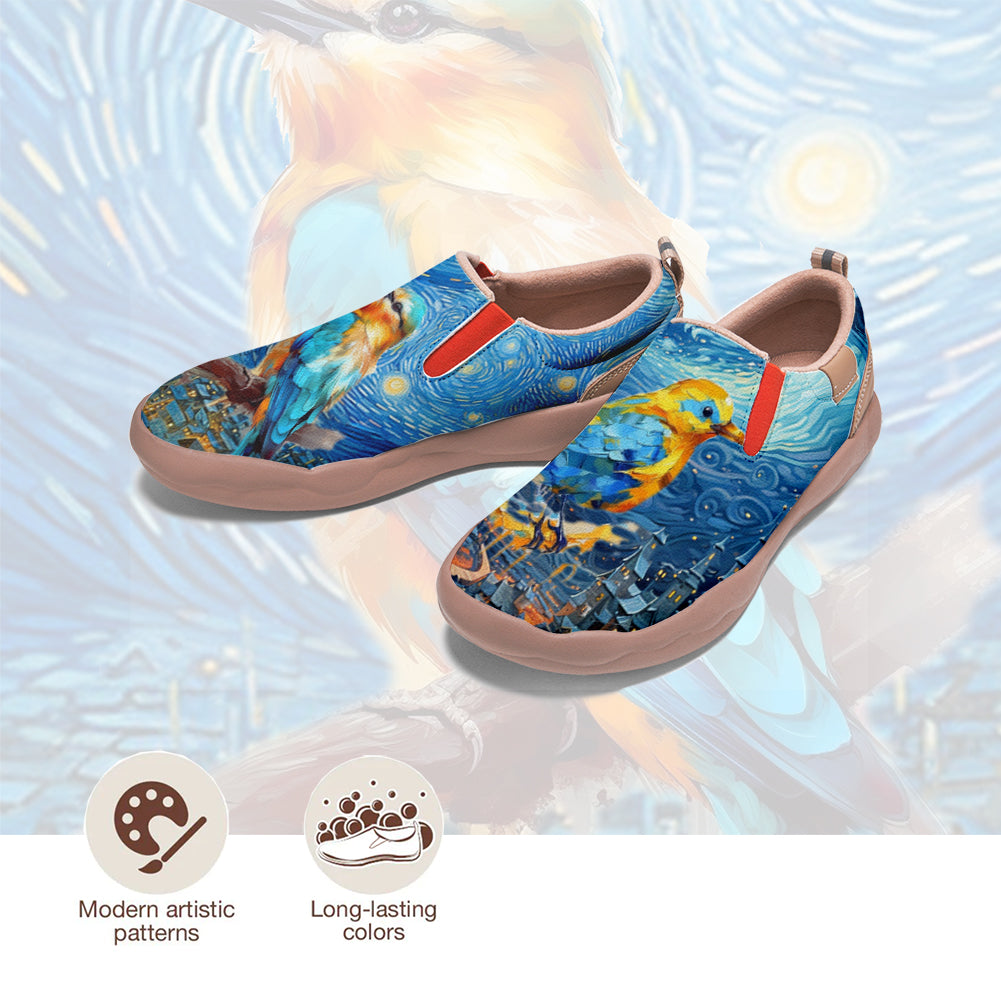 Starry Night Bird Slip On