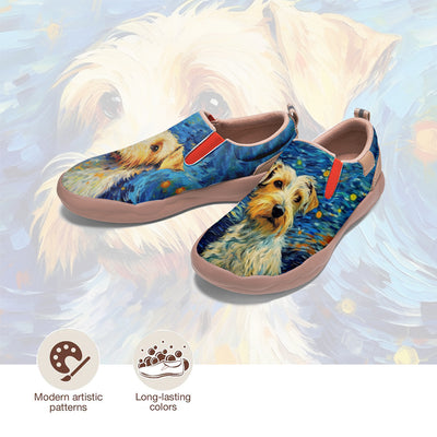 Starry Night Fox Terrier Slip On