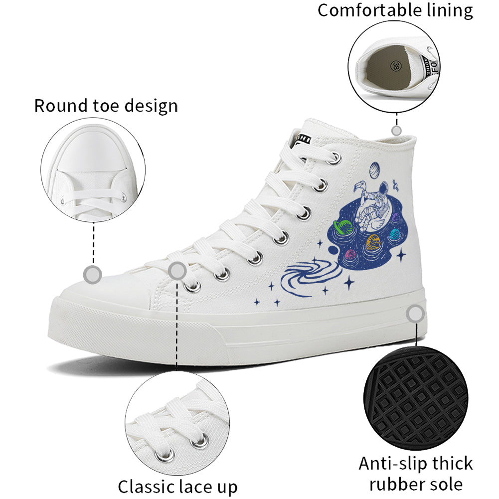 Astronaut High Top Canvas Shoes