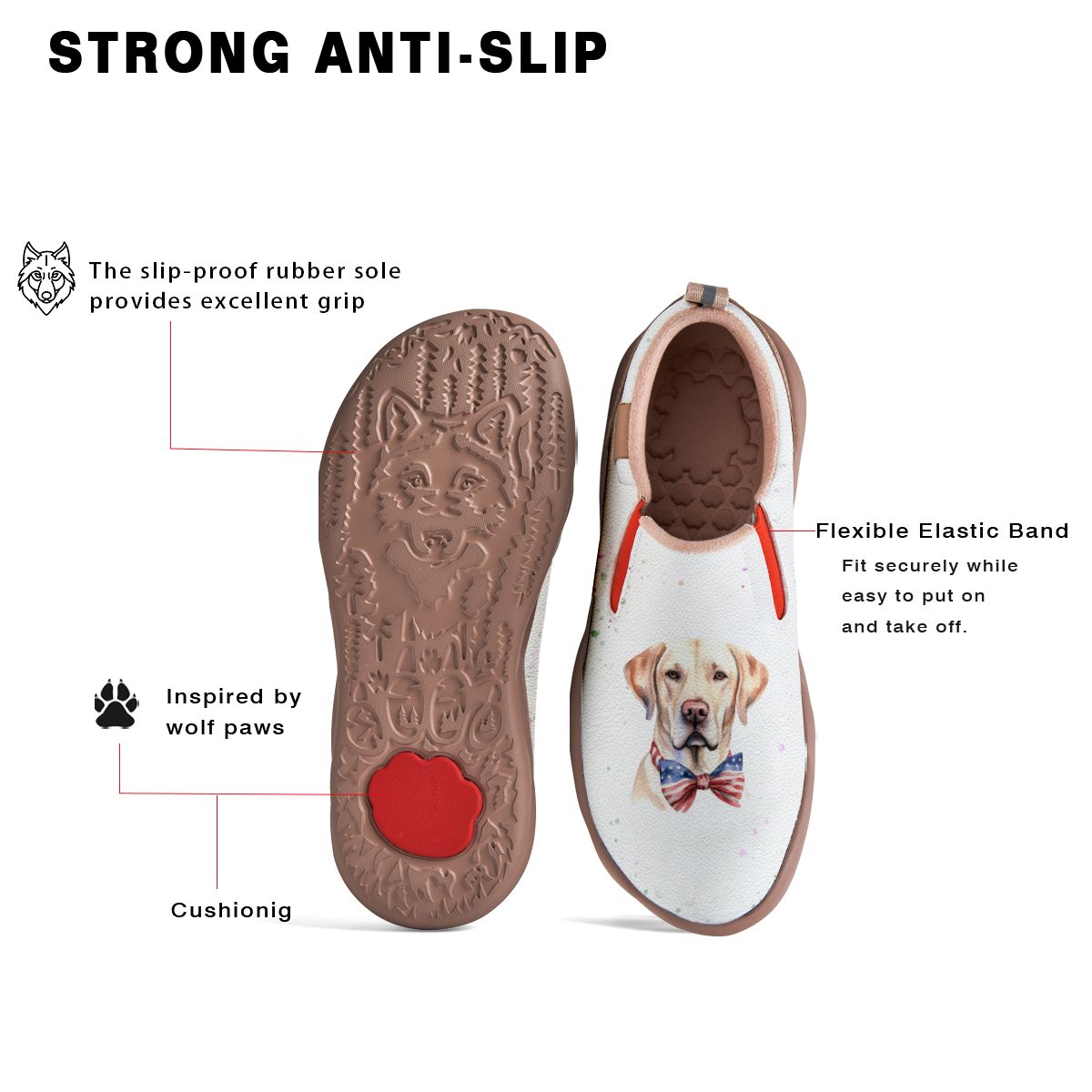 American Flag Dog Slip On