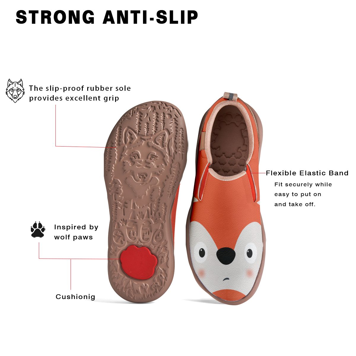 Fox Face Kids Slip On