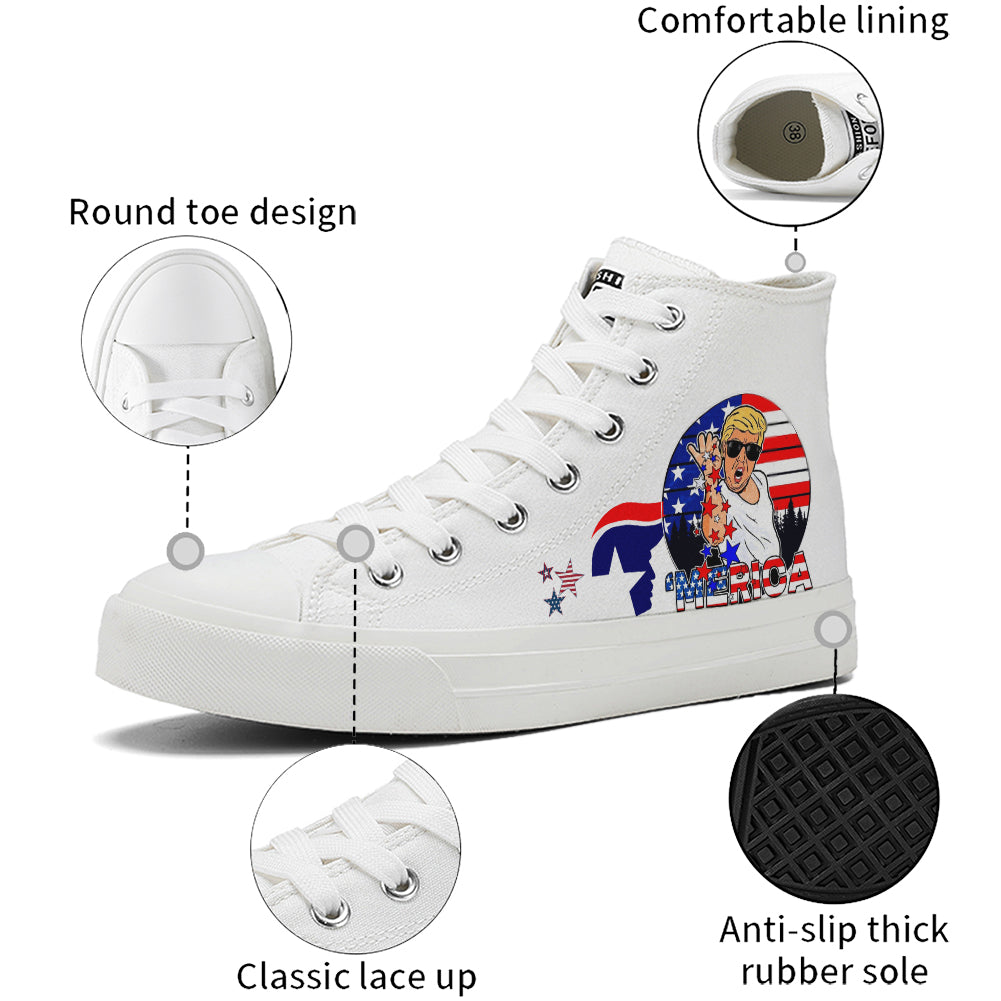 Trump High Top Canvas Shoes