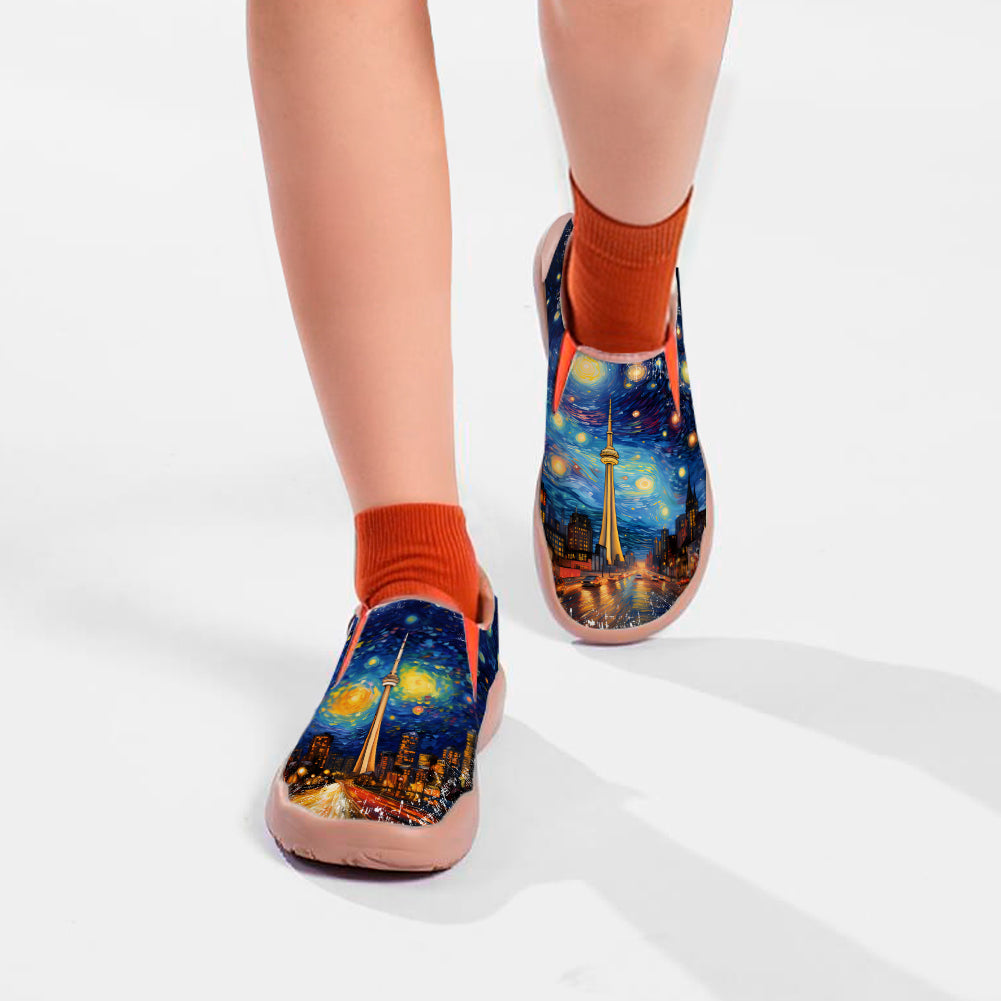 Starry Night Toronto City Slip On