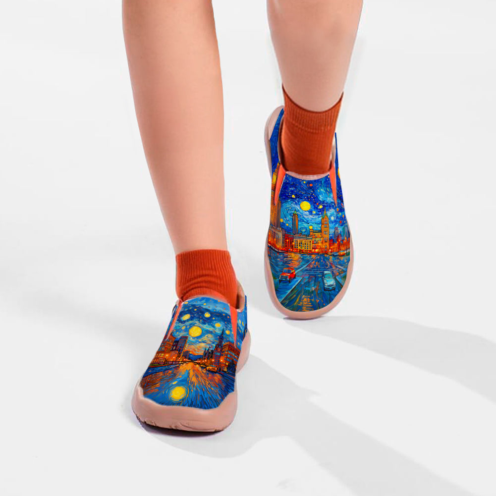 Starry Night Detroit City Slip On