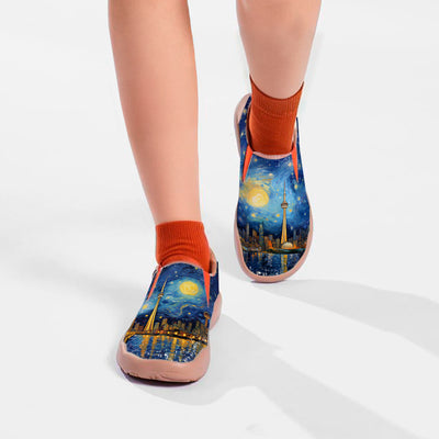 Starry Night Toronto City Slip On