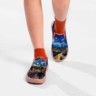 Starry Night Atlanta City Slip On