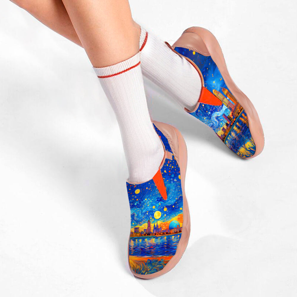 Starry Night Detroit City Slip On