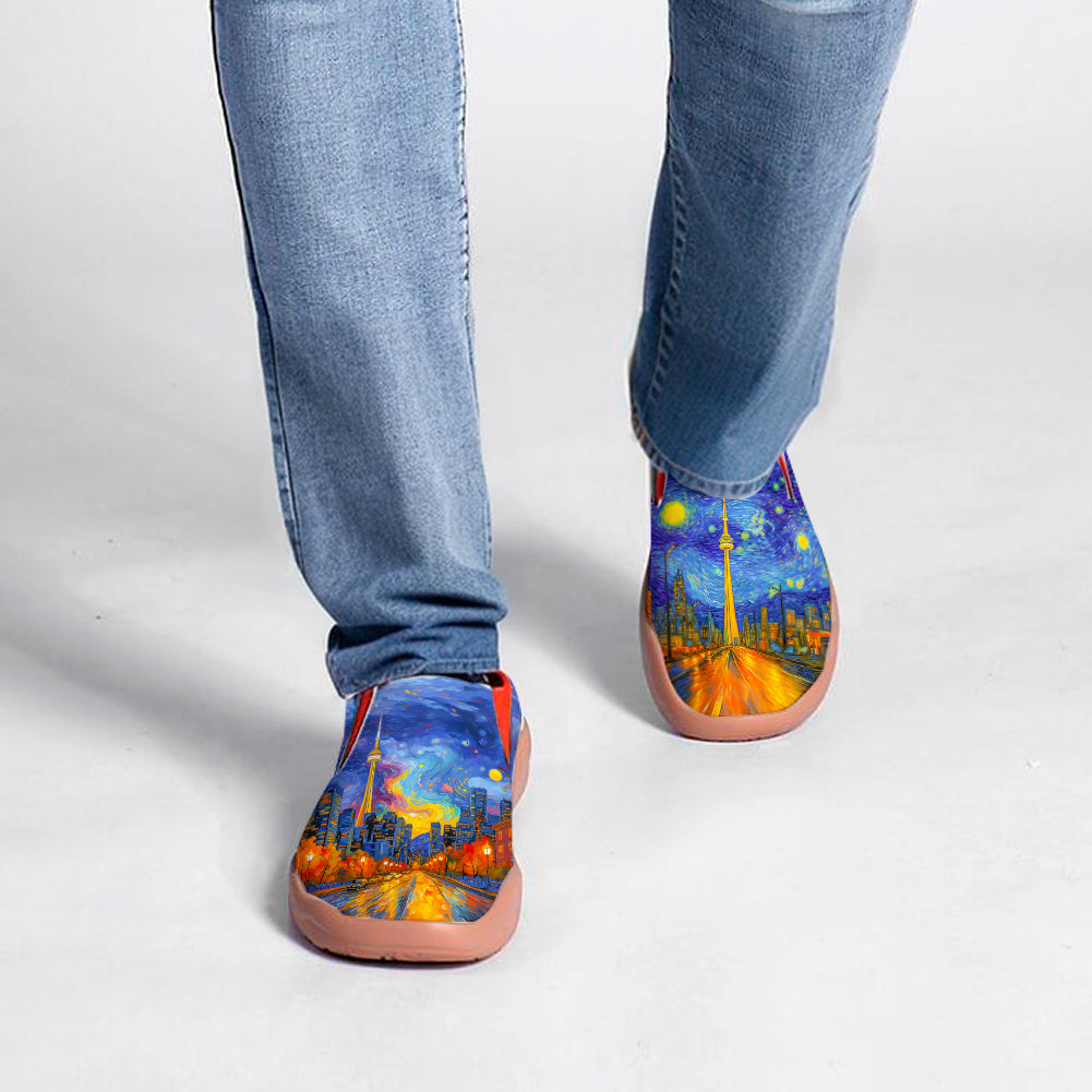 Starry Night Toronto City Slip On