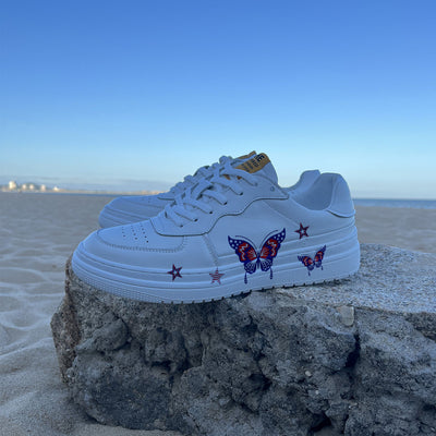 American Flag Butterfly Low Top Sneaker