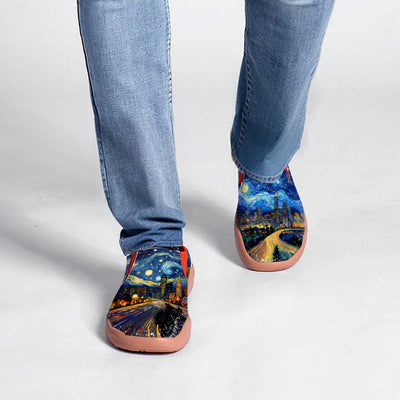 Starry Night Atlanta City Slip On